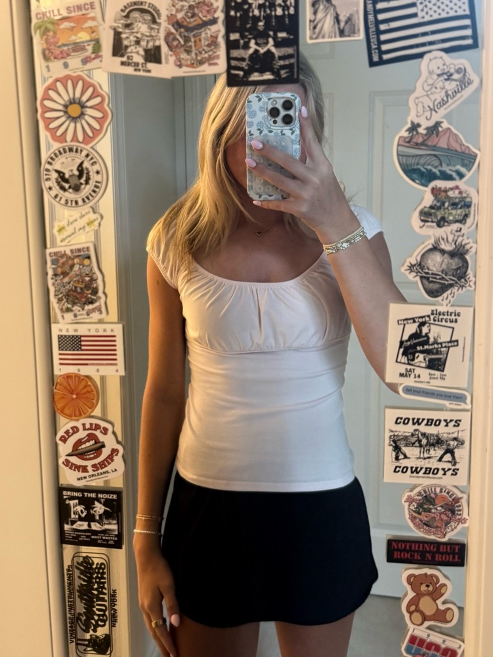 brandy light pink tee